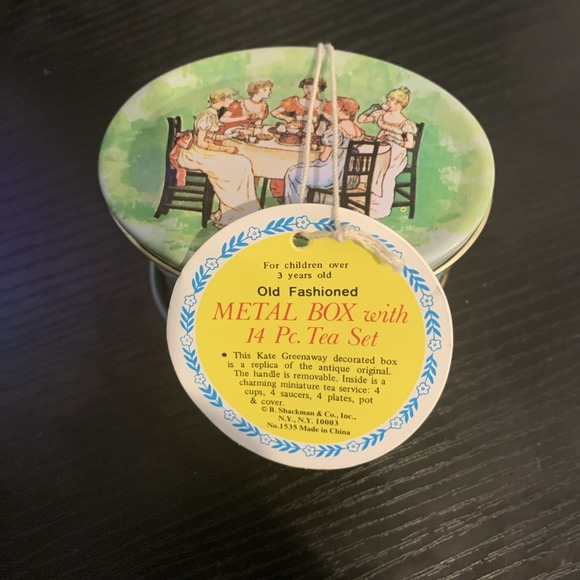 Other - VTG 1976 Shackman Miniature Tea Set NOS Sealed Kate Greenaway Tin 14pc NRFB
